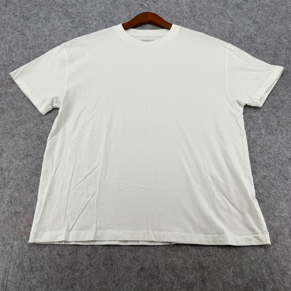 Abercrombie & Fitch Soft A&F Essentials Relaxed T-Shirt White Mens XL Tee